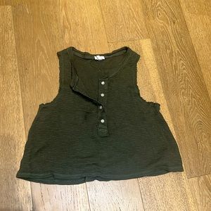 Aerie Henley Crop Tank